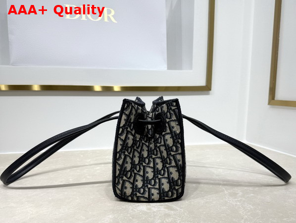Dior Mini Dior Promenade Shopping Bag in Blue Dior Oblique Jacquard Replica