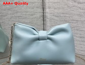 Dior Small Dior Row Bag in Bleu Tourmaline Lambskin Replica