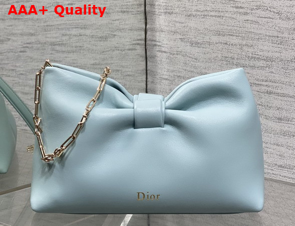 Dior Small Dior Row Bag in Bleu Tourmaline Lambskin Replica