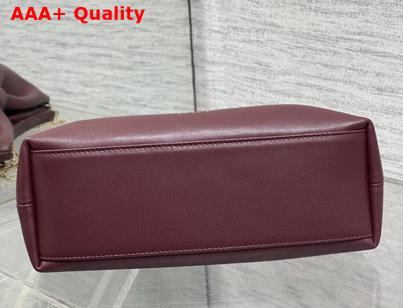 Dior Small Dior Row Bag in Burgundy Lambskin Replica