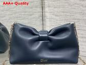 Dior Small Dior Row Bag in Deep Ocean Blue Lambskin Replica