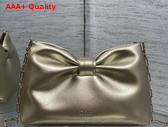 Dior Small Dior Row Bag in Gold Lambskin Replica