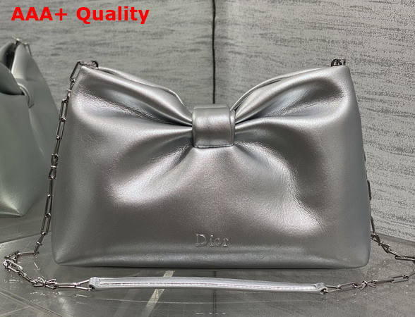 Dior Small Dior Row Bag in Silver Lambskin Replica