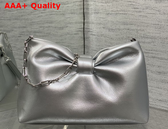 Dior Small Dior Row Bag in Silver Lambskin Replica