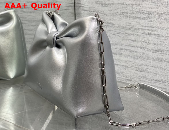 Dior Small Dior Row Bag in Silver Lambskin Replica