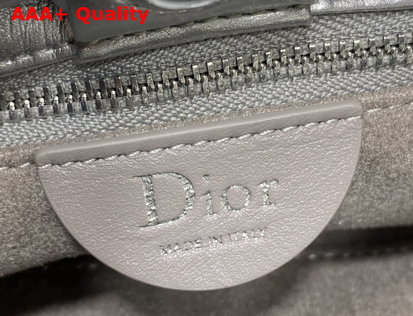 Dior Small Dior Row Bag in Silver Lambskin Replica
