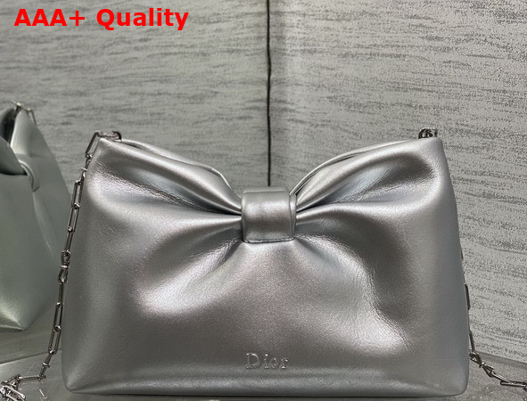 Dior Small Dior Row Bag in Silver Lambskin Replica