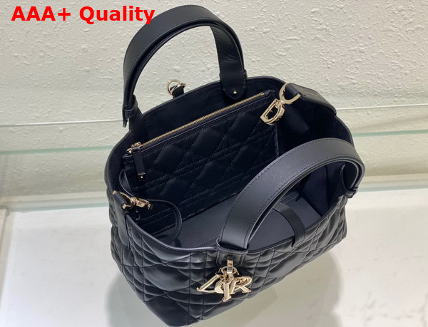 Dior Small Dior Toujours Bag Black Macrocannage Calfskin Replica