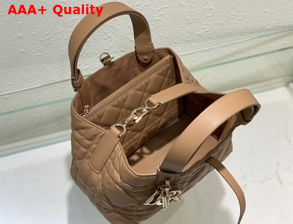 Dior Small Dior Toujours Bag Tan Macrocannage Calfskin Replica