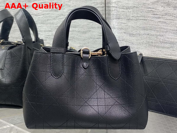 Dior Small Dior Toujours Bag in Black Flat Macrocannage Calfskin Replica
