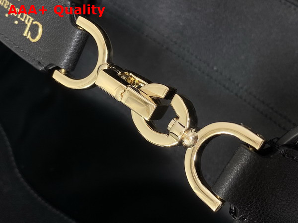 Dior Small Dior Toujours Bag in Black Flat Macrocannage Calfskin Replica