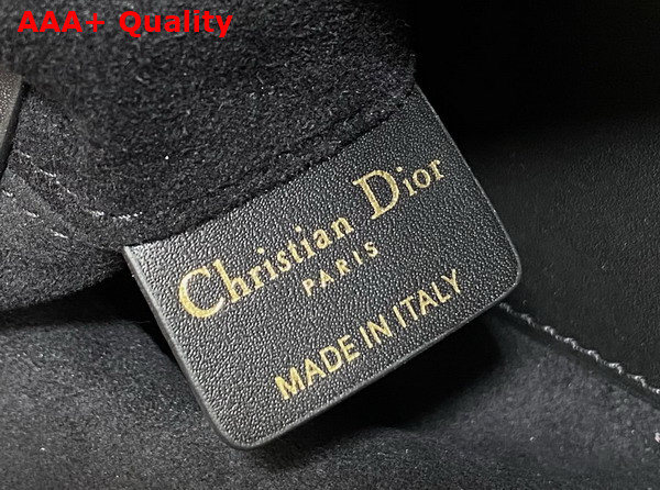 Dior Small Dior Toujours Bag in Black Tweed with White Cannage Motif Replica