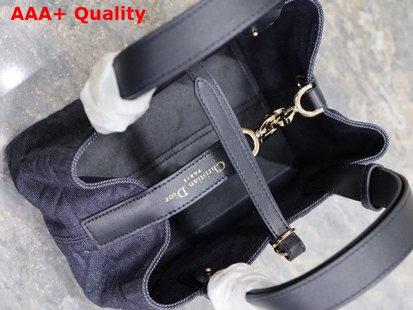 Dior Small Dior Toujours Bag in Blue Graphic Cannage Denim Replica