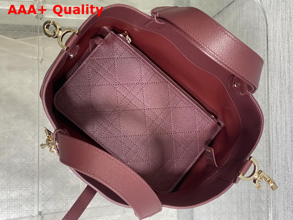 Dior Small Dior Toujours Bag in Burgundy Flat Macrocannage Calfskin Replica