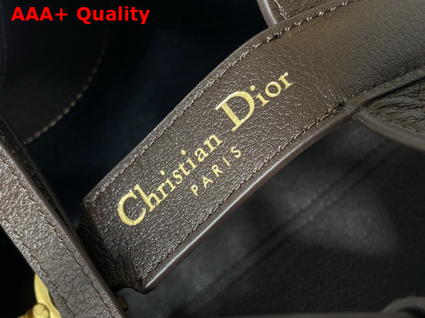 Dior Small Dior Toujours Bag in Chocolate Brown Flat Macrocannage Calfskin Replica