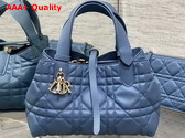 Dior Small Dior Toujours Bag in Light Blue Macrocannage Calfskin Replica