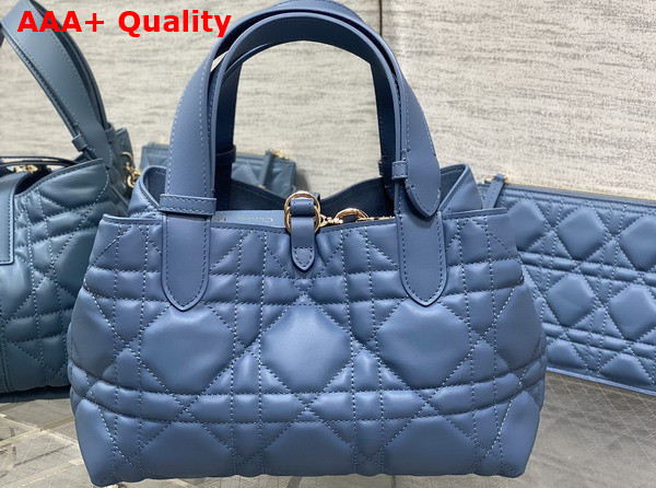 Dior Small Dior Toujours Bag in Light Blue Macrocannage Calfskin Replica