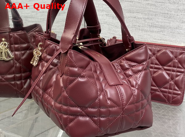 Dior Small Dior Toujours Bag in Plum Macrocannage Calfskin Replica