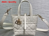 Dior Small Dior Toujours Vertical Bag in Latte Macrocannage Calfskin Replica
