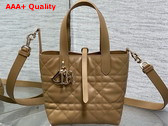 Dior Small Dior Toujours Vertical Bag in Medium Tan Macrocannage Calfskin Replica