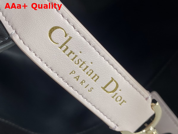 Dior Small Dior Toujours Vertical Tote Bag in Black and Pink Macrocannage Calfskin Replica