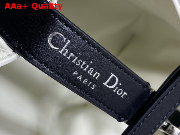 Dior Small Dior Toujours Vertical Tote Bag in Latte and Black Macrocannage Calfskin Replica