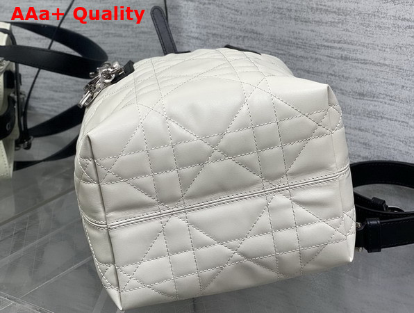 Dior Small Dior Toujours Vertical Tote Bag in Latte and Black Macrocannage Calfskin Replica