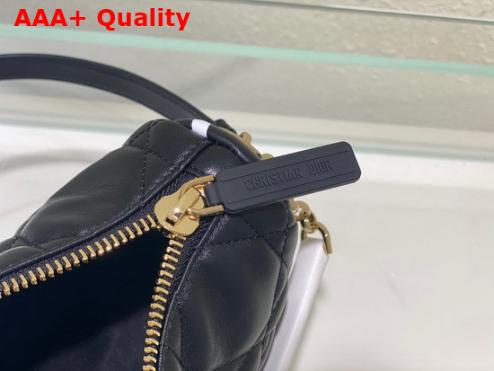 Dior Small Dior Vibe Hobo Bag Black Cannage Lambskin Replica