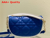 Dior Small Dior Vibe Hobo Bag Blue Cannage Lambskin Replica