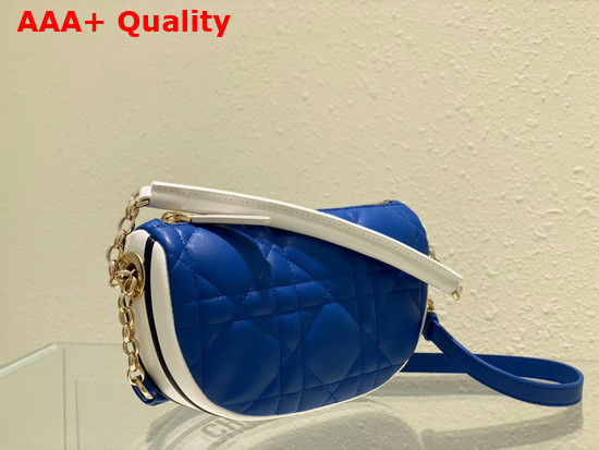 Dior Small Dior Vibe Hobo Bag Blue Cannage Lambskin Replica