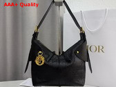 Dior Small Dior Voyage Bag in Black Flat Macrocannage Crinkled Calfskin Replica