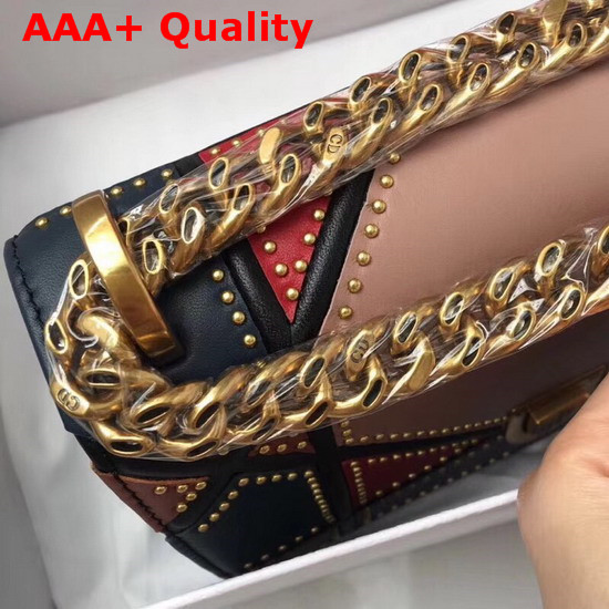 Dior Small Diorama Bag in Multi Coloured Patchwork Lambskin Replica