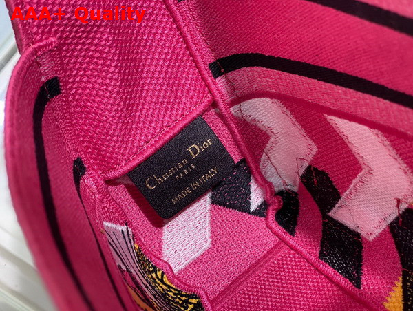 Dior Small Diorcamp Bag Pink Multicolor Toile de Jouy Zoom Technical Canvas with Strass Replica
