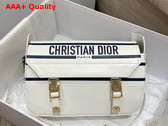 Dior Small Diorcamp Bag White and Blue Smooth Calfskin Replica