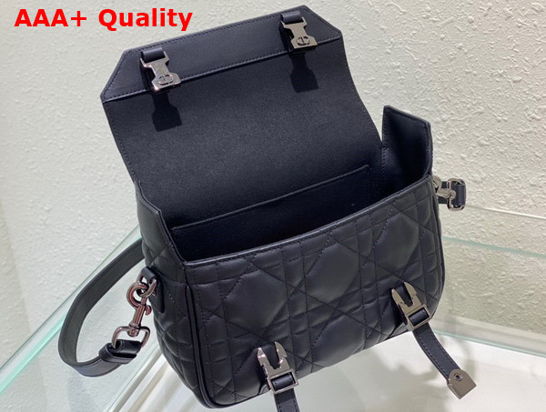 Dior Small Diorcamp Bag in Black Cannage Calfskin Replica