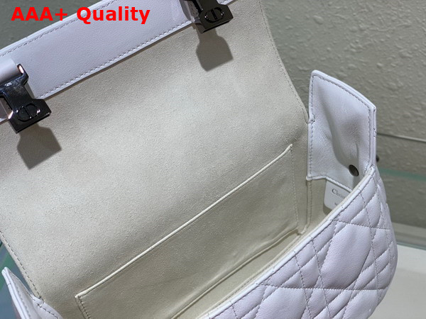 Dior Small Diorcamp Bag in White Cannage Calfskin Replica