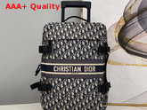 Dior Small Diortravel Suitcase Blue Dior Oblique Technical Jacquard Reference M6100STZQ M928 Replica