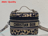 Dior Small Diortravel Vanity Case Beige Multicolor Mizza Embroidery Replica
