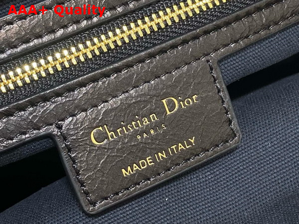 Dior Small Grand Tour Bowling Bag in Black Crinkled Calfskin Replica