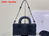 Dior Small Lady D Joy Bag Ultramatte Black Cannage Calfskin Replica