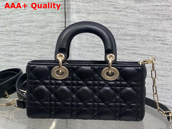 Dior Small Lady D Joy Bag in Black Cannage Lambskin Metal DIOR Charms with a Finely Carved Openwork Cannage Motif Replica