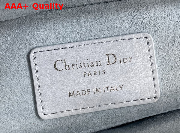 Dior Small Lady D Joy Bag in Ice Blue Cannage Lambskin with Leather Bow Replica