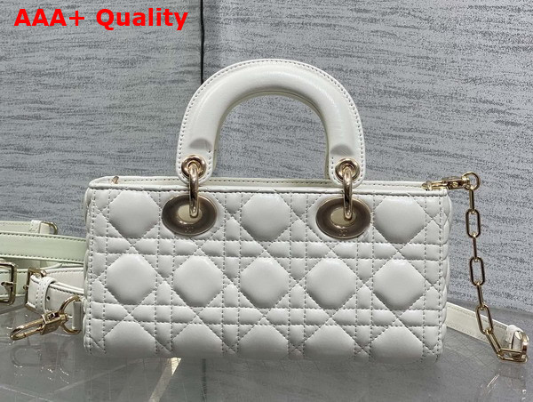 Dior Small Lady D Joy Bag in Latte Cannage Lambskin Metal DIOR Charms with a Finely Carved Openwork Cannage Motif Replica