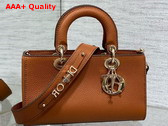 Dior Small Lady D Sire My Abcdior Bag Dark Brandy Bull Leather Replica