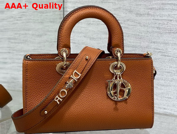 Dior Small Lady D Sire My Abcdior Bag Dark Brandy Bull Leather Replica