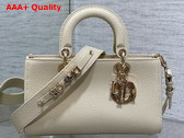 Dior Small Lady D Sire My Abcdior Bag in White Bull Leather Replica