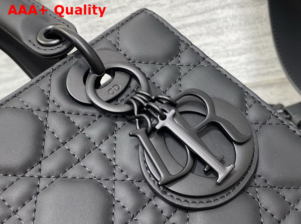 Dior Small Lady Dior Bag in Black Ultramatte Cannage Calfskin Replica
