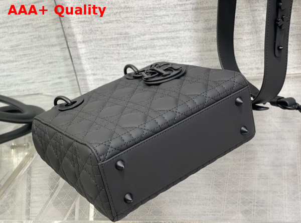 Dior Small Lady Dior Bag in Black Ultramatte Cannage Calfskin Replica