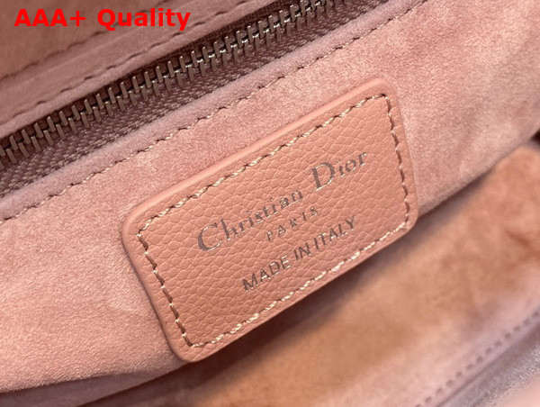Dior Small Lady Dior Bag in Pink Grained Cannage Calfskin Silver Hardware Replica