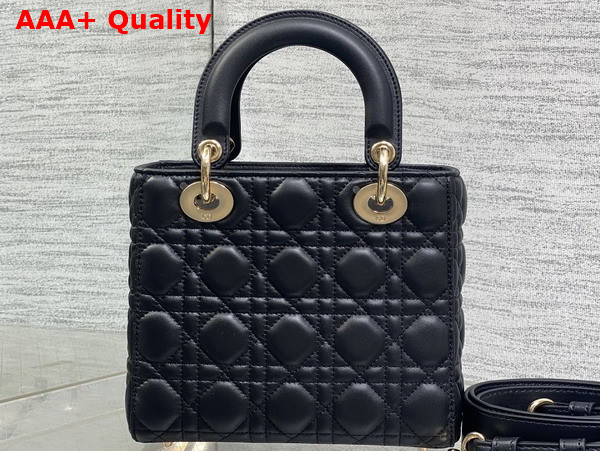 Dior Small Lady Dior My ABCDior Bag in Black Cannage Lambskin Metal DIOR Charms with a Finely Carved Openwork Cannage Motif Replica